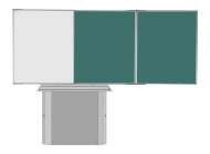 keramische Klapptafel für Kreide- und Filzbeschriftung TRIPTYCH,  (6 Modelle)