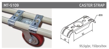 Rohrhalter für Räder mit Platte MT-5109