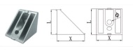 Winkel 45°, 30 x 33 mm