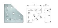 Eckflansch für Profile KFG-40